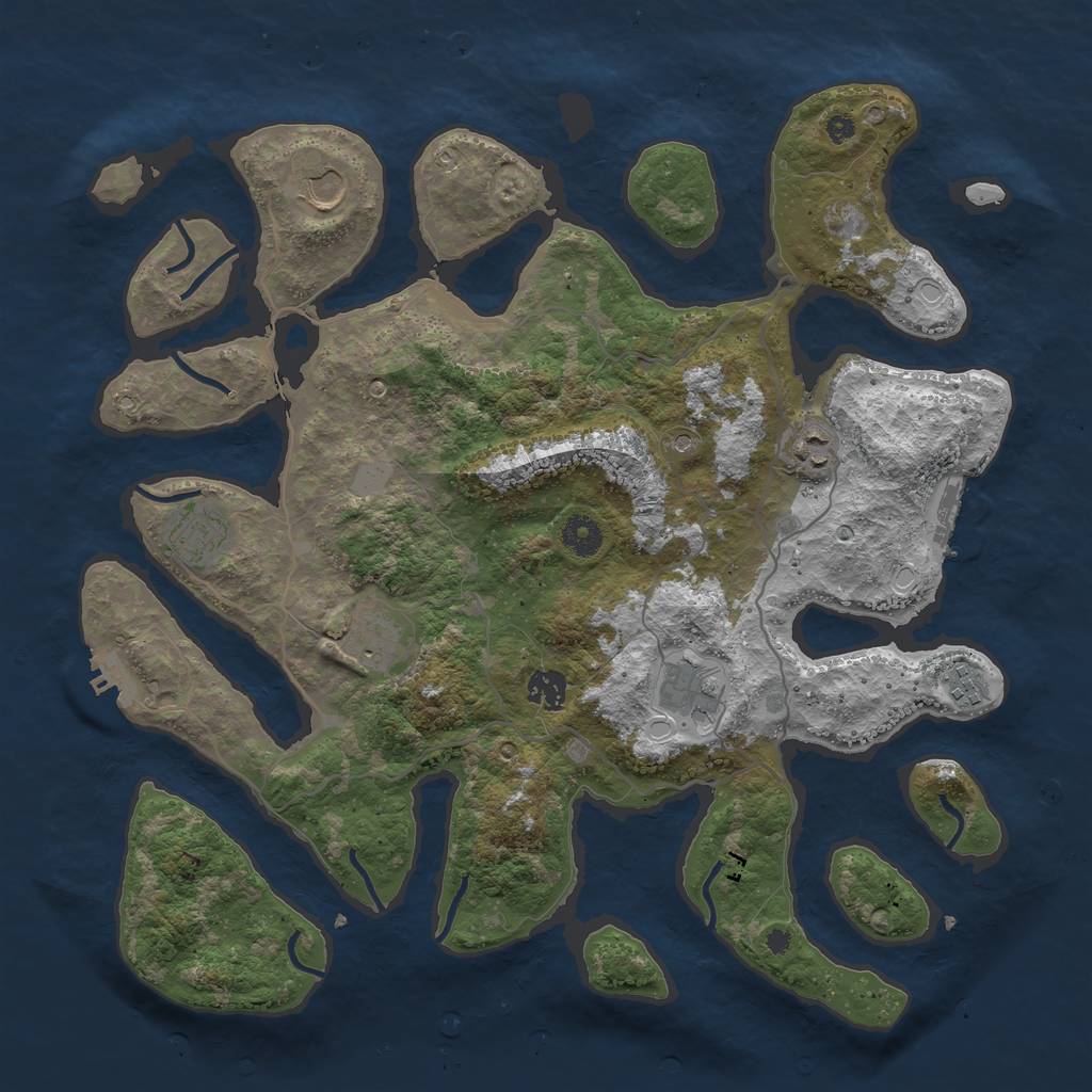 Rust Map: Procedural Map, Size: 4000, Seed: 862658, 15 Monuments