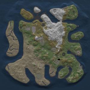 Thumbnail Rust Map: Procedural Map, Size: 3950, Seed: 1292081905, 17 Monuments