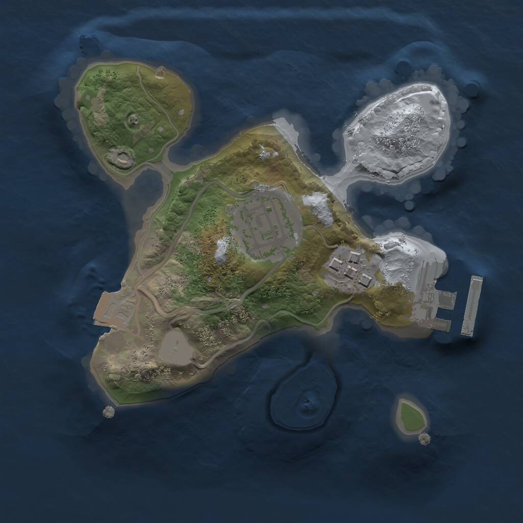 Rust Map: Procedural Map, Size: 1750, Seed: 17589855, 4 Monuments