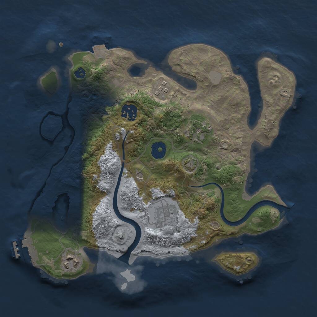 Rust Map: Procedural Map, Size: 2900, Seed: 3842534, 9 Monuments