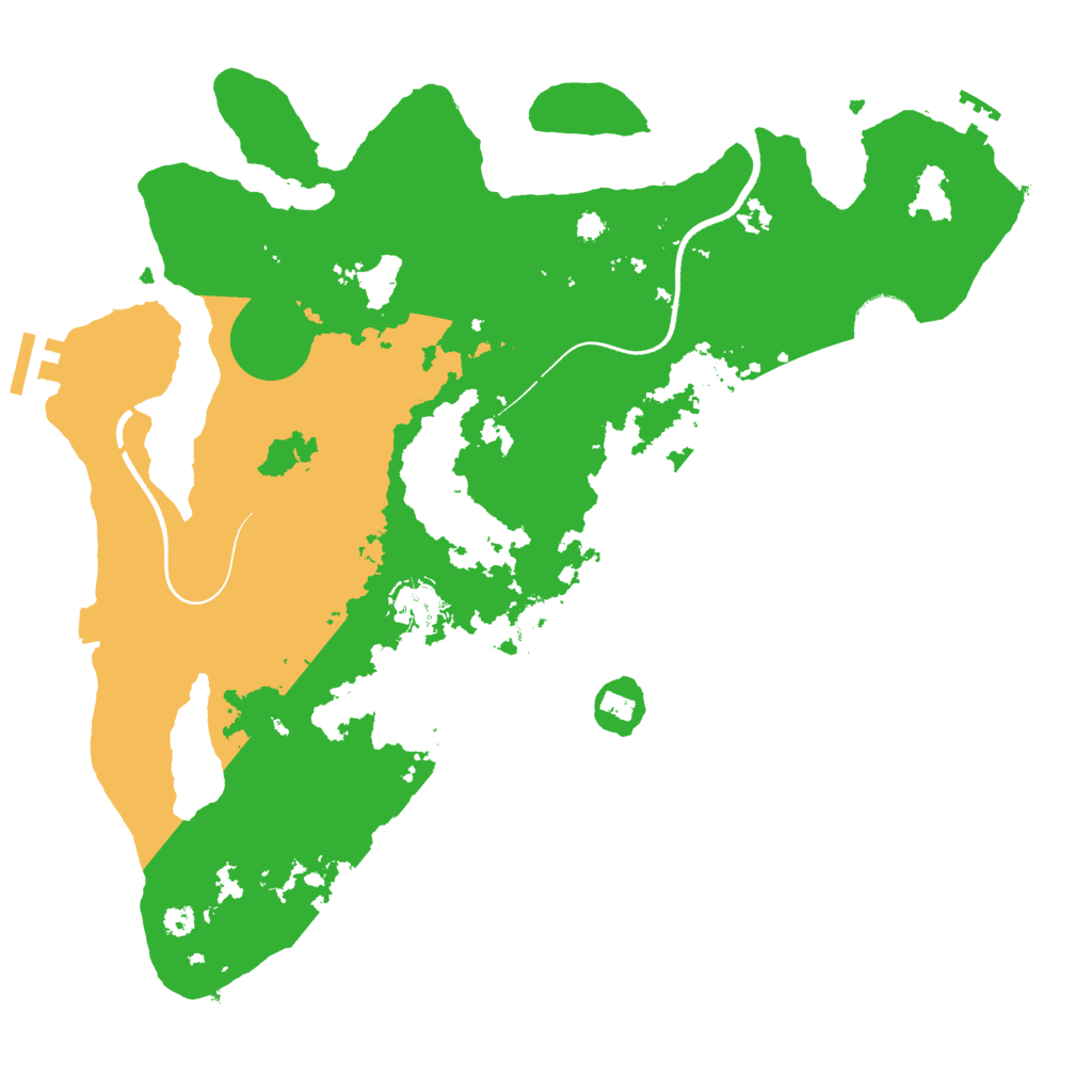 Biome Rust Map: Procedural Map, Size: 3550, Seed: 624117