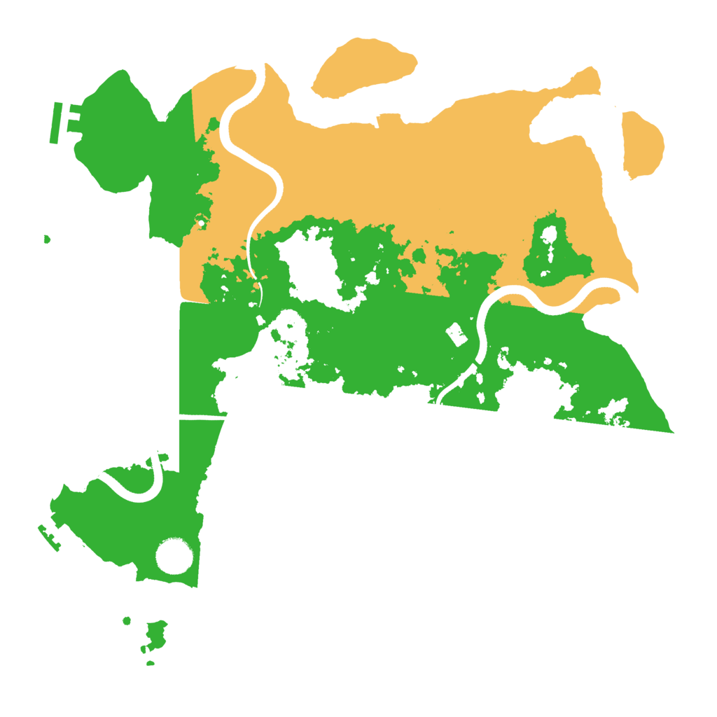 Biome Rust Map: Procedural Map, Size: 3500, Seed: 4421