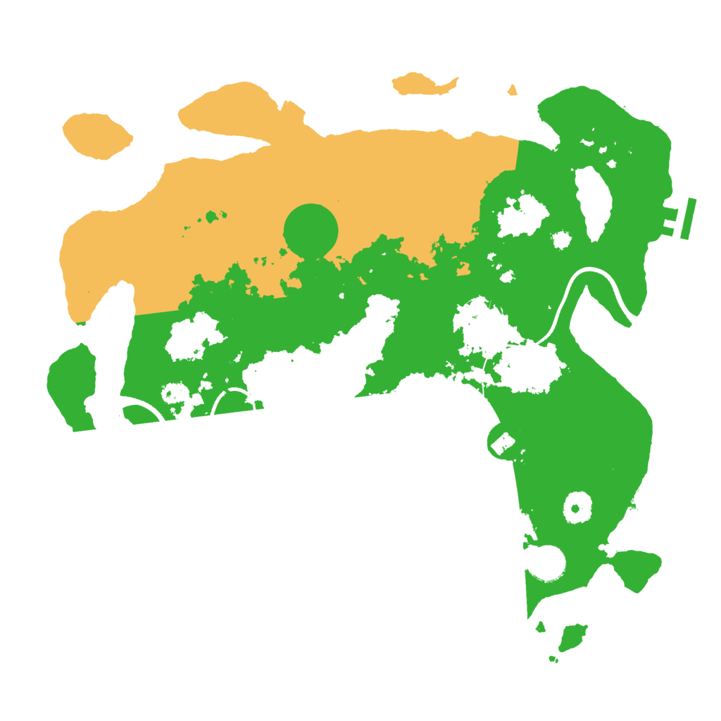 Biome Rust Map: Procedural Map, Size: 3500, Seed: 53846