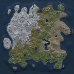 Thumbnail Rust Map: Procedural Map, Size: 4000, Seed: 21, 13 Monuments