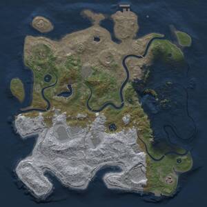 Thumbnail Rust Map: Procedural Map, Size: 4050, Seed: 2147483647, 15 Monuments