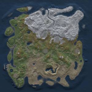 Thumbnail Rust Map: Procedural Map, Size: 4250, Seed: 1810370140, 15 Monuments