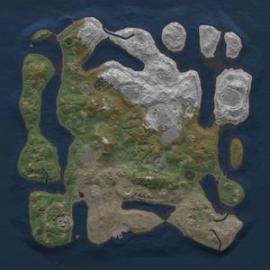 Thumbnail Rust Map: Procedural Map, Size: 4000, Seed: 50012, 17 Monuments