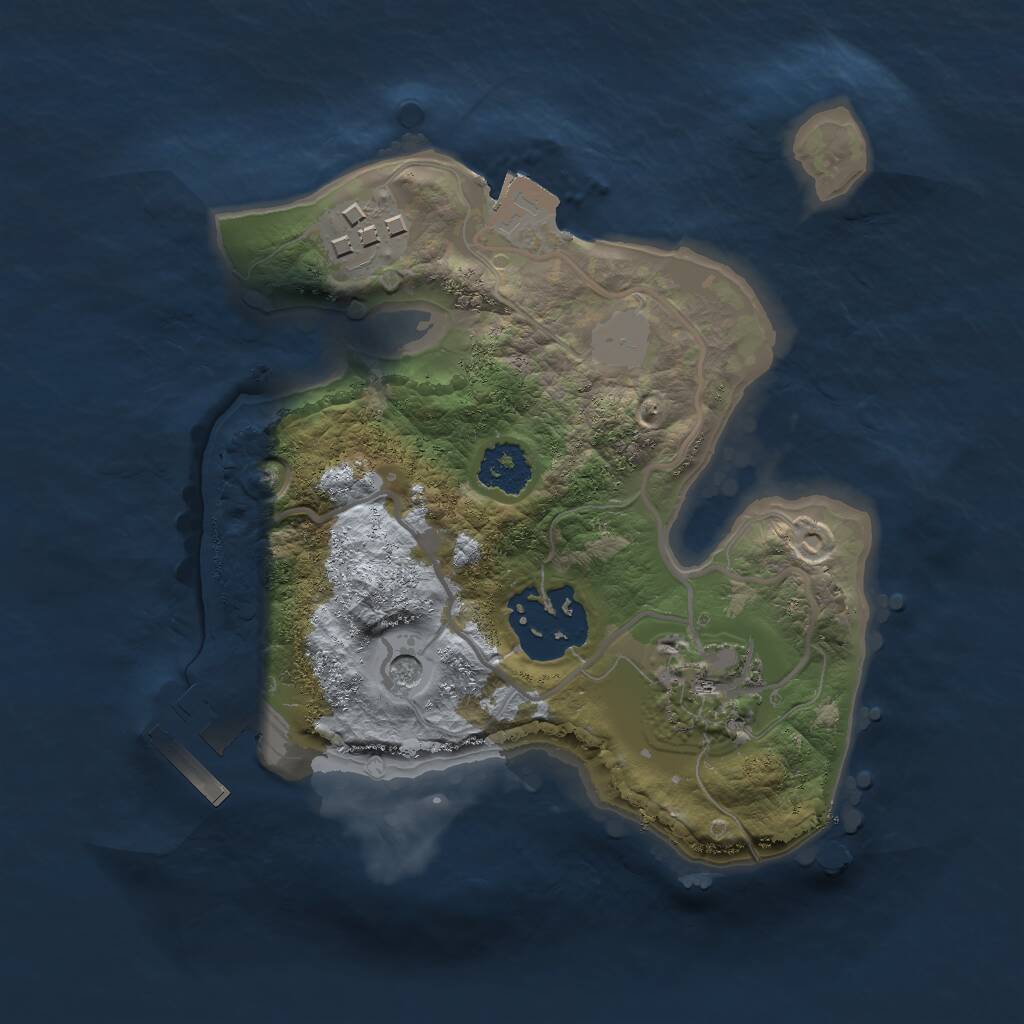 Rust Map: Procedural Map, Size: 2000, Seed: 73, 6 Monuments