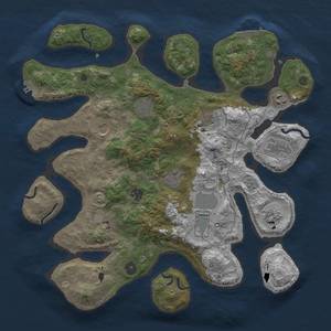 Thumbnail Rust Map: Procedural Map, Size: 4000, Seed: 142430, 18 Monuments