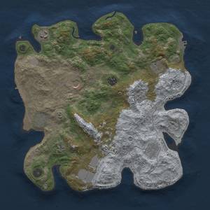Thumbnail Rust Map: Procedural Map, Size: 3500, Seed: 321336329, 18 Monuments