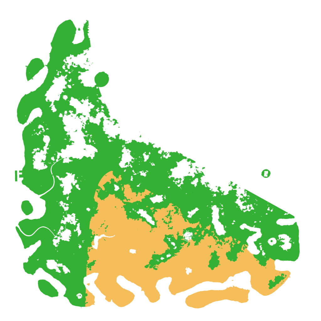 Biome Rust Map: Procedural Map, Size: 6000, Seed: 5248999