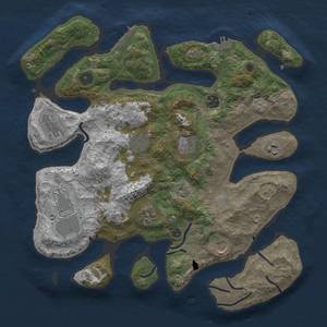 Thumbnail Rust Map: Procedural Map, Size: 3750, Seed: 654222, 17 Monuments