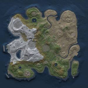 Thumbnail Rust Map: Procedural Map, Size: 3000, Seed: 2074413156, 12 Monuments