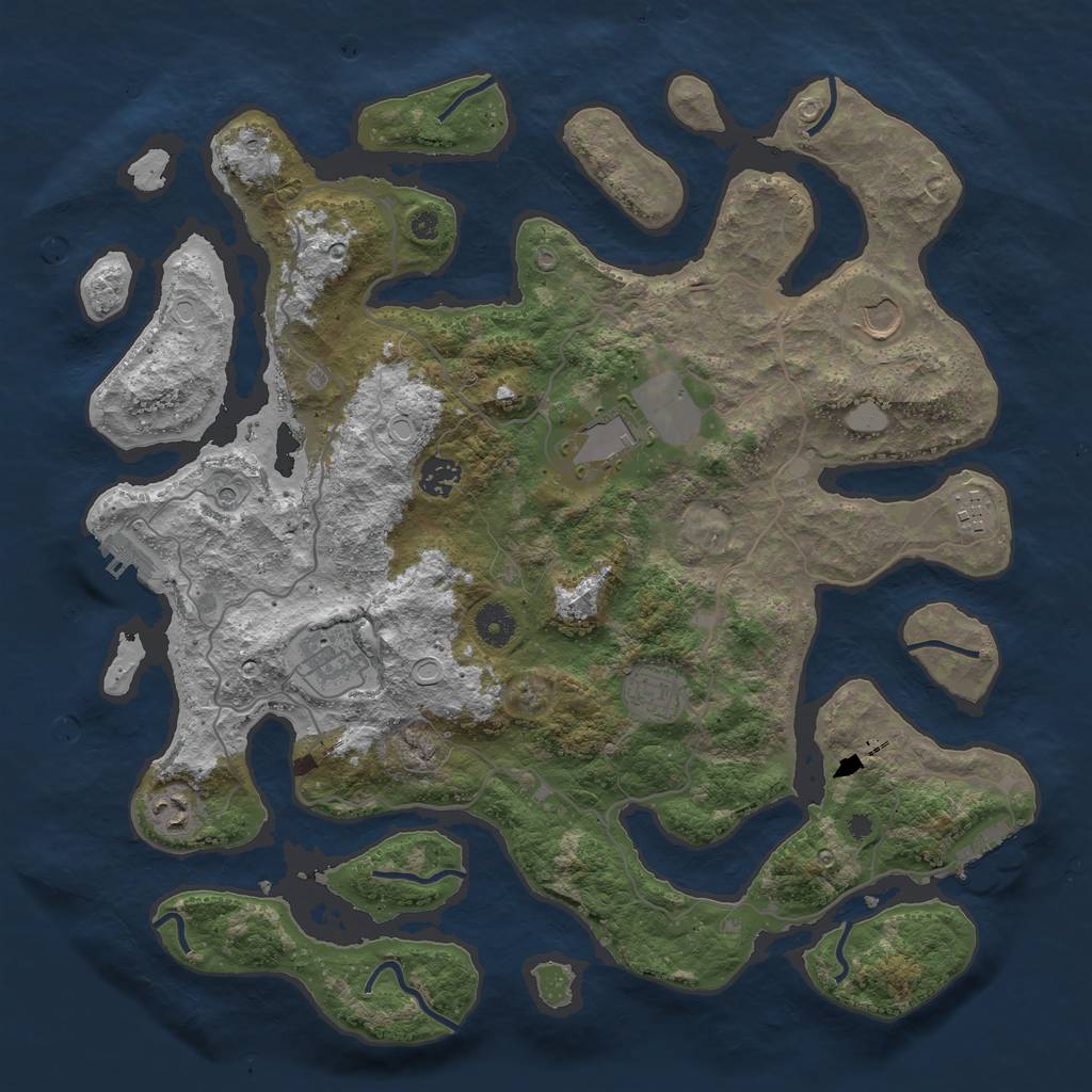 Rust Map: Procedural Map, Size: 4000, Seed: 806730, 15 Monuments