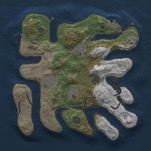 Thumbnail Rust Map: Procedural Map, Size: 3000, Seed: 1170020488, 14 Monuments