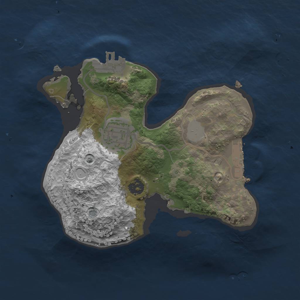 Rust Map: Procedural Map, Size: 2000, Seed: 431245, 8 Monuments