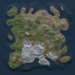 Thumbnail Rust Map: Procedural Map, Size: 3500, Seed: 3533, 17 Monuments