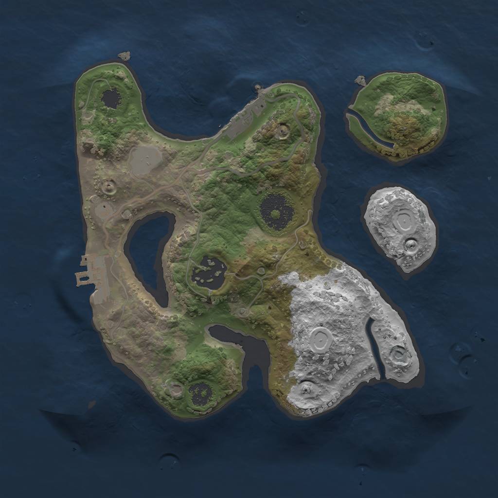 Rust Map: Procedural Map, Size: 2200, Seed: 692964586, 8 Monuments
