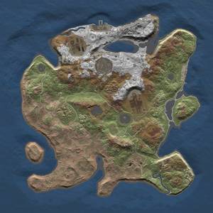 Thumbnail Rust Map: Procedural Map, Size: 3000, Seed: 82, 12 Monuments