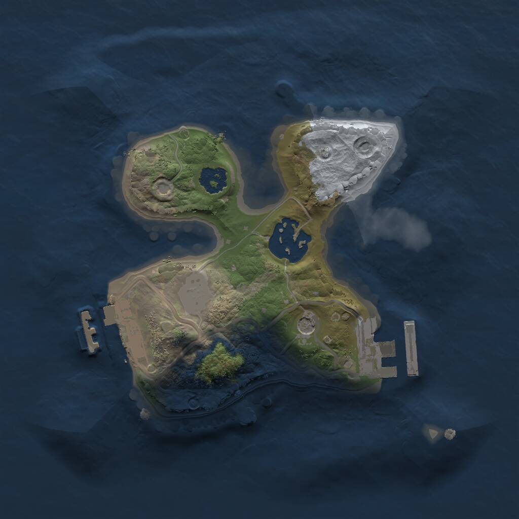 Rust Map: Procedural Map, Size: 1900, Seed: 1893823726, 5 Monuments
