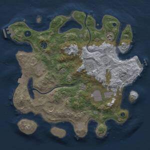 Thumbnail Rust Map: Procedural Map, Size: 3500, Seed: 815509199, 13 Monuments