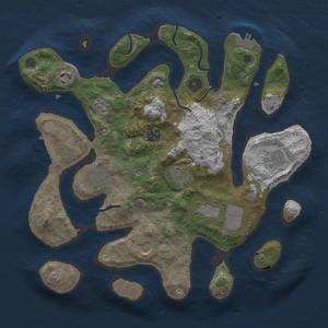 Thumbnail Rust Map: Procedural Map, Size: 3500, Seed: 815509199, 16 Monuments