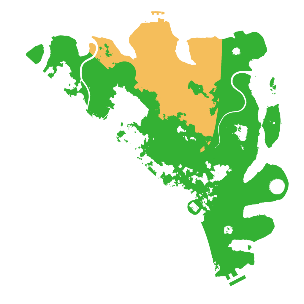 Biome Rust Map: Procedural Map, Size: 3500, Seed: 295481639