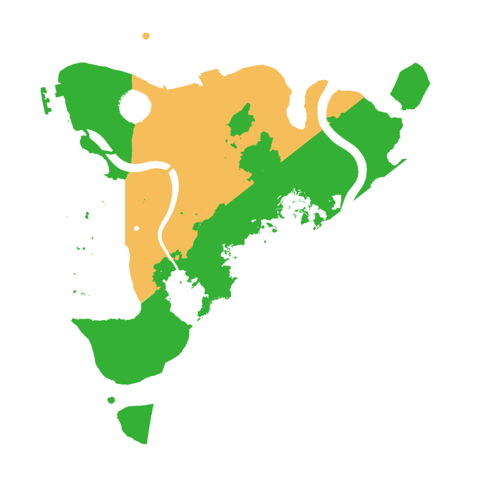 Biome Rust Map: Procedural Map, Size: 2800, Seed: 208665597