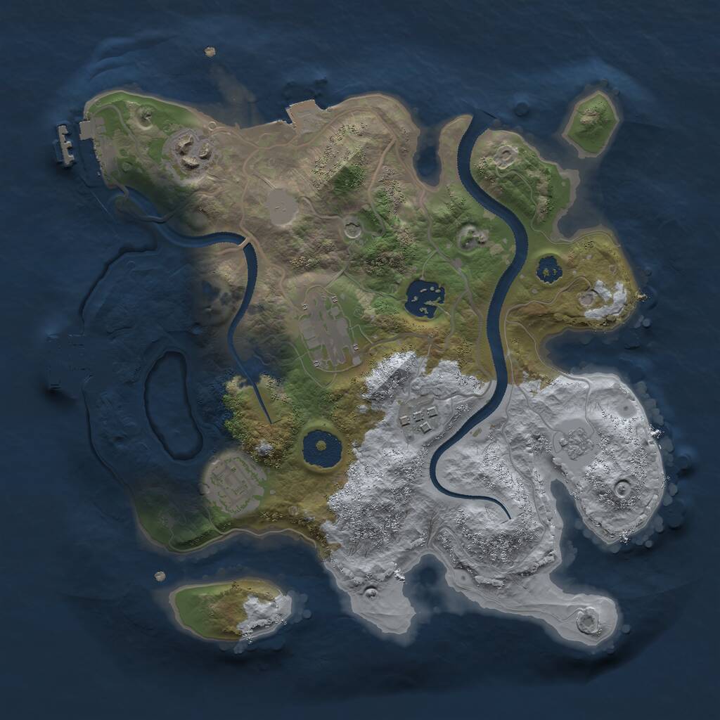Rust Map: Procedural Map, Size: 2800, Seed: 208665597, 10 Monuments