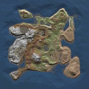Thumbnail Rust Map: Procedural Map, Size: 2500, Seed: 12345, 10 Monuments