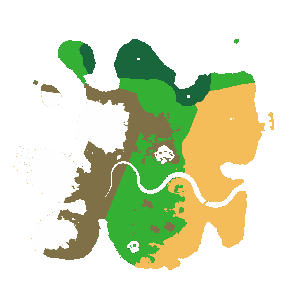 Biome Rust Map: Procedural Map, Size: 2500, Seed: 12345
