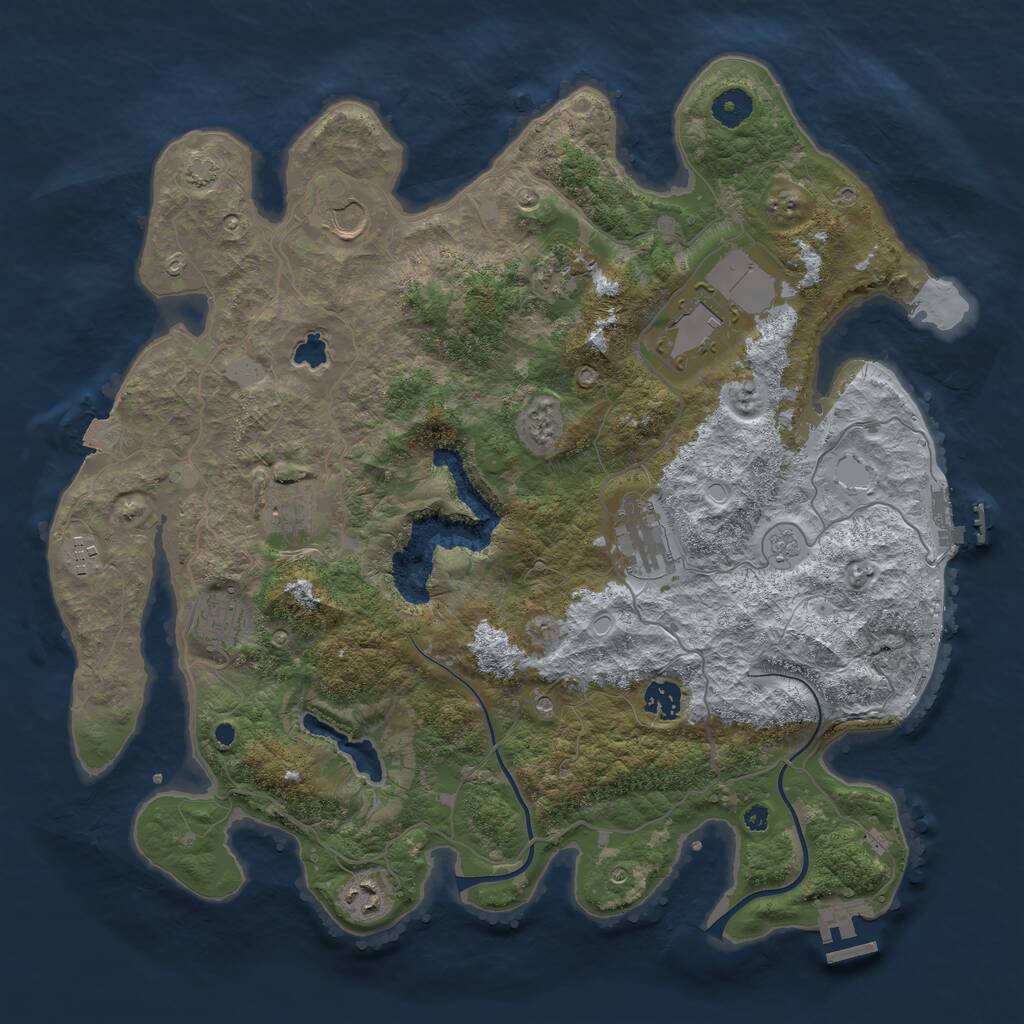 Rust Map: Procedural Map, Size: 4000, Seed: 562022, 15 Monuments