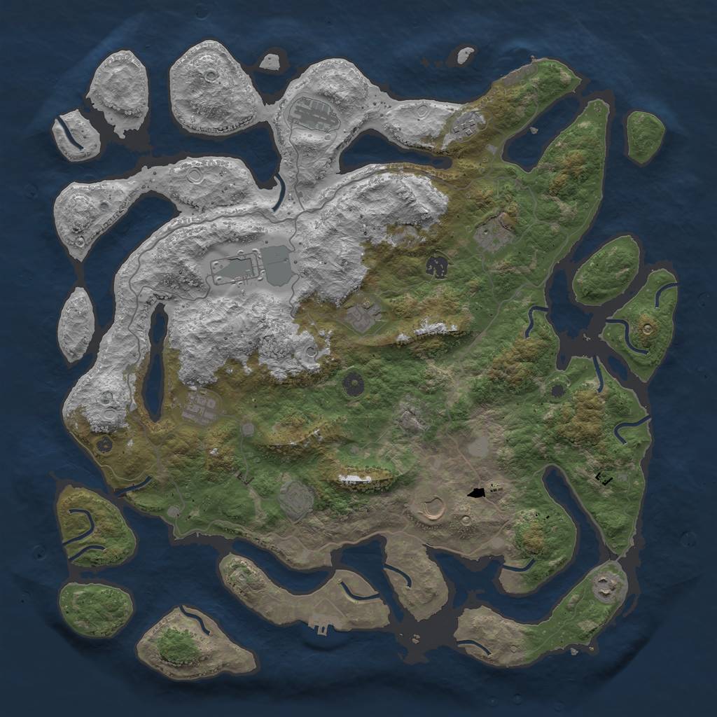 Rust Map: Procedural Map, Size: 4750, Seed: 2055885062, 18 Monuments