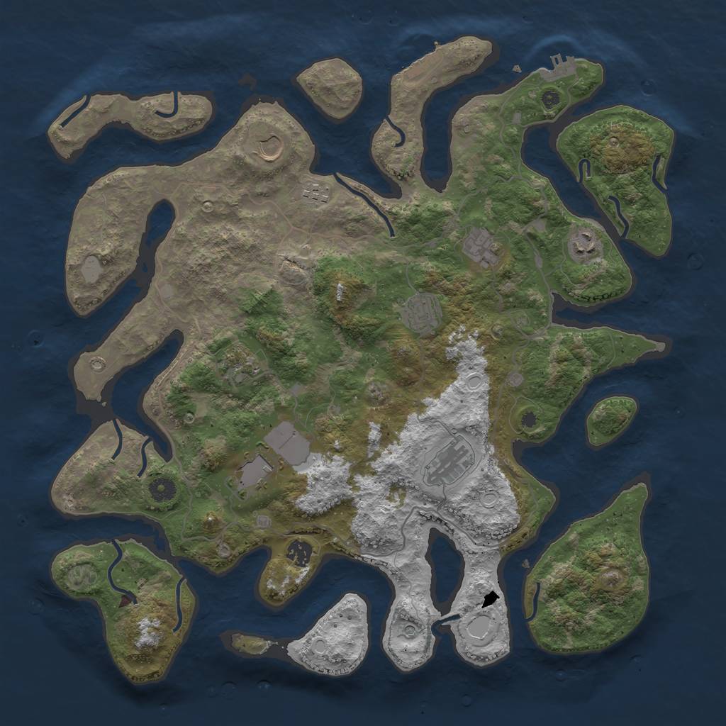 Rust Map: Procedural Map, Size: 4250, Seed: 14313, 17 Monuments