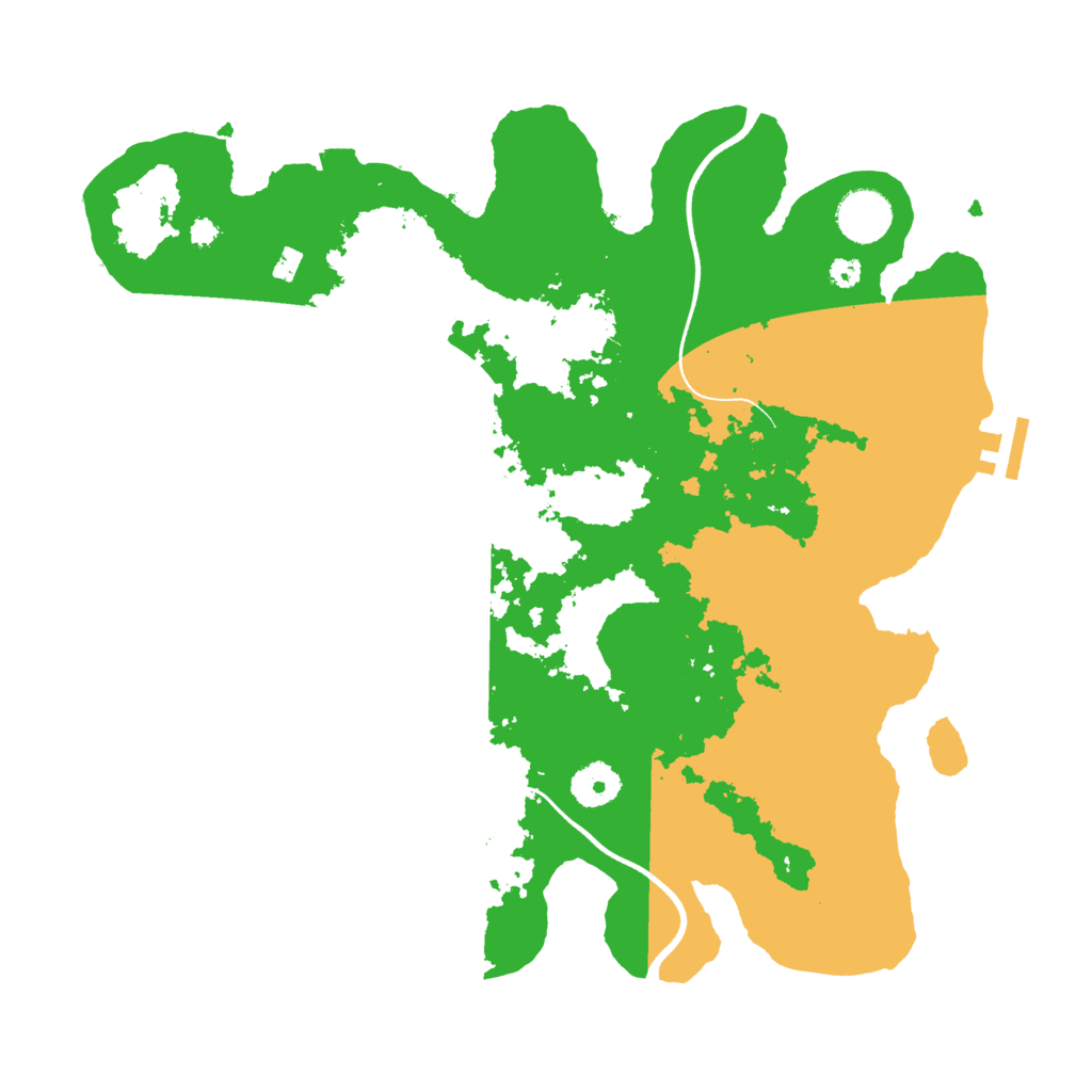 Biome Rust Map: Procedural Map, Size: 3550, Seed: 835106