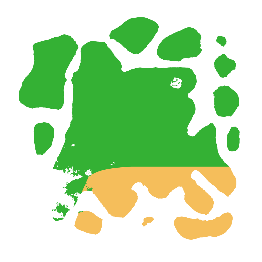 Biome Rust Map: Barren, Size: 3550, Seed: 952837