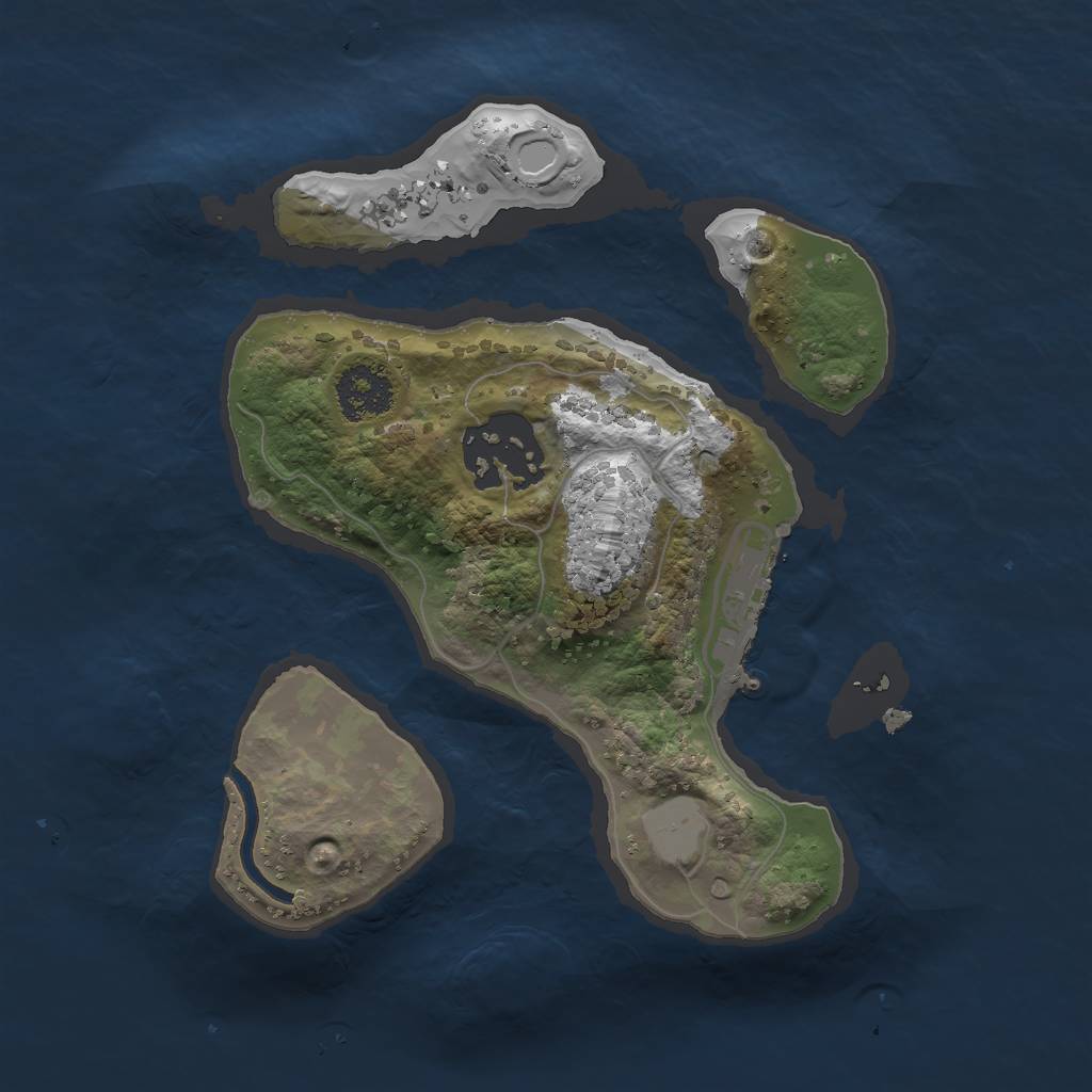 Rust Map: Procedural Map, Size: 2000, Seed: 1059269309, 7 Monuments