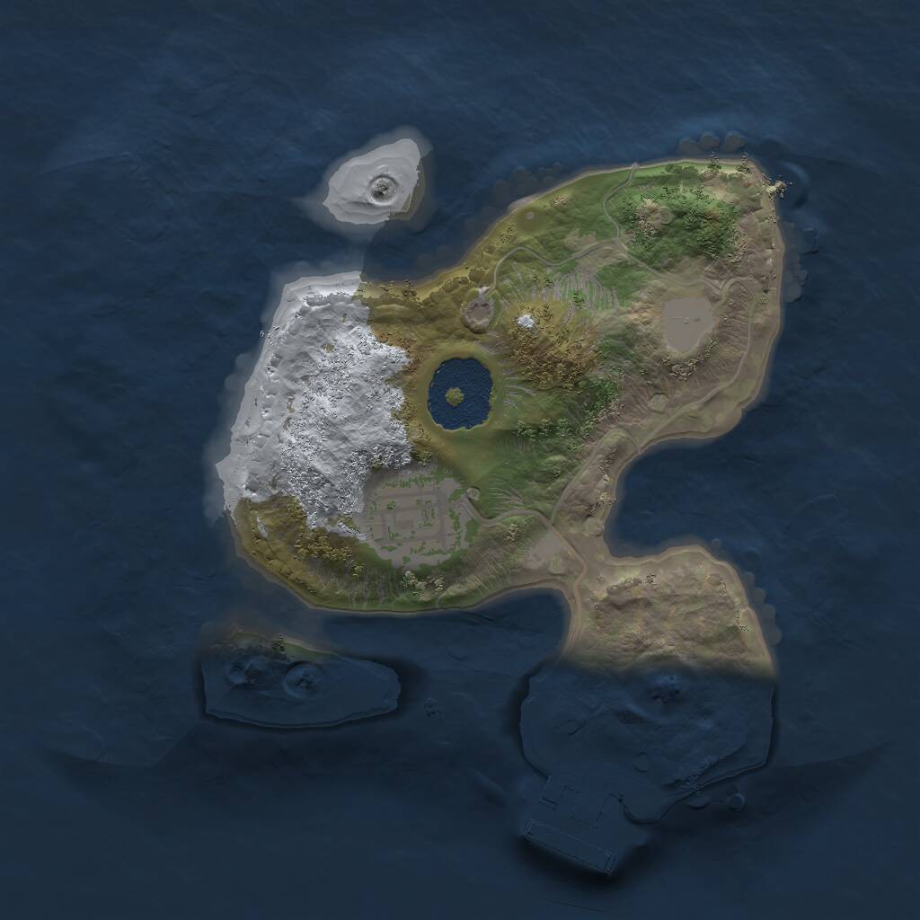 Rust Map: Procedural Map, Size: 2000, Seed: 25979735, 3 Monuments