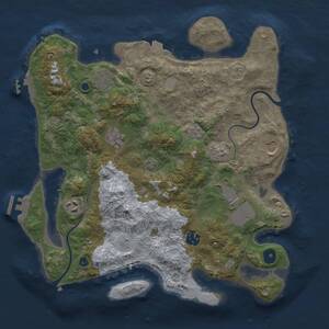 Thumbnail Rust Map: Procedural Map, Size: 3500, Seed: 738264894, 13 Monuments