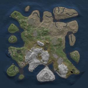 Thumbnail Rust Map: Procedural Map, Size: 3500, Seed: 857142559, 16 Monuments