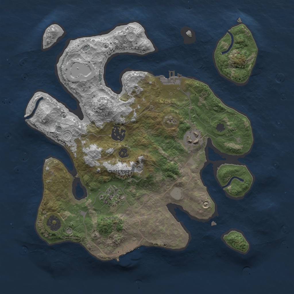 Rust Map: Procedural Map, Size: 3000, Seed: 176, 11 Monuments