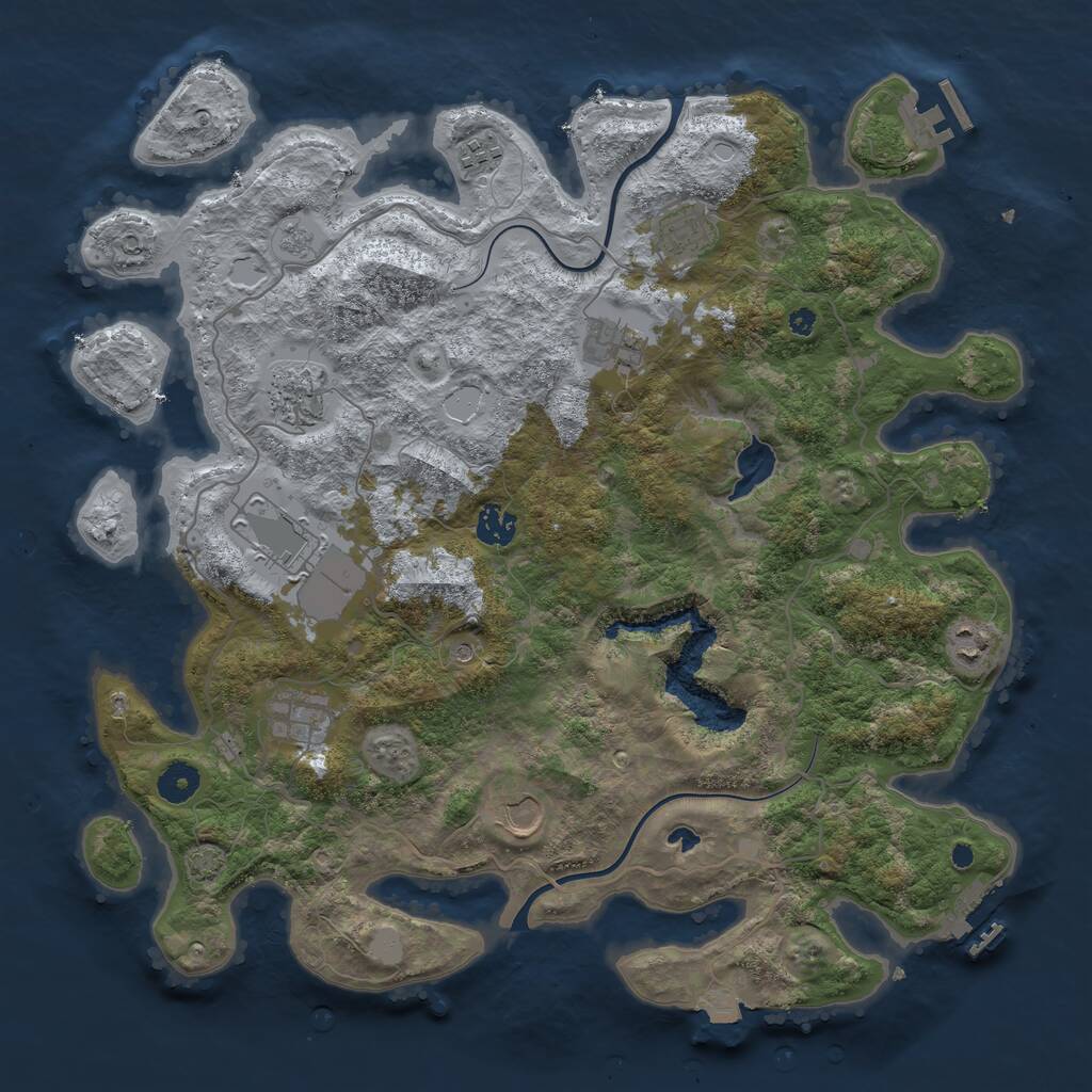 Rust Map: Procedural Map, Size: 4000, Seed: 2122021, 15 Monuments