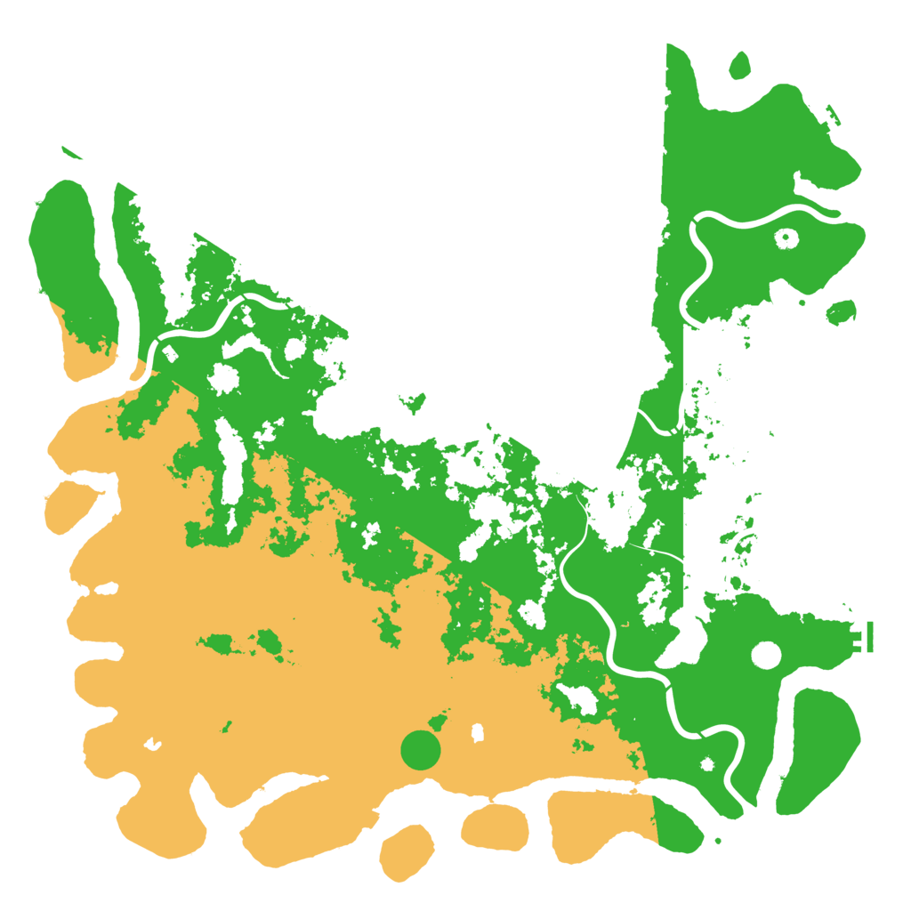 Biome Rust Map: Procedural Map, Size: 6000, Seed: 81838595
