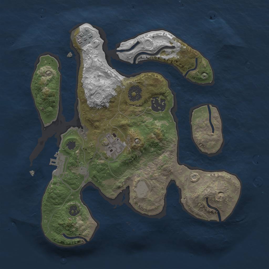 Rust Map: Procedural Map, Size: 2600, Seed: 120288708, 9 Monuments