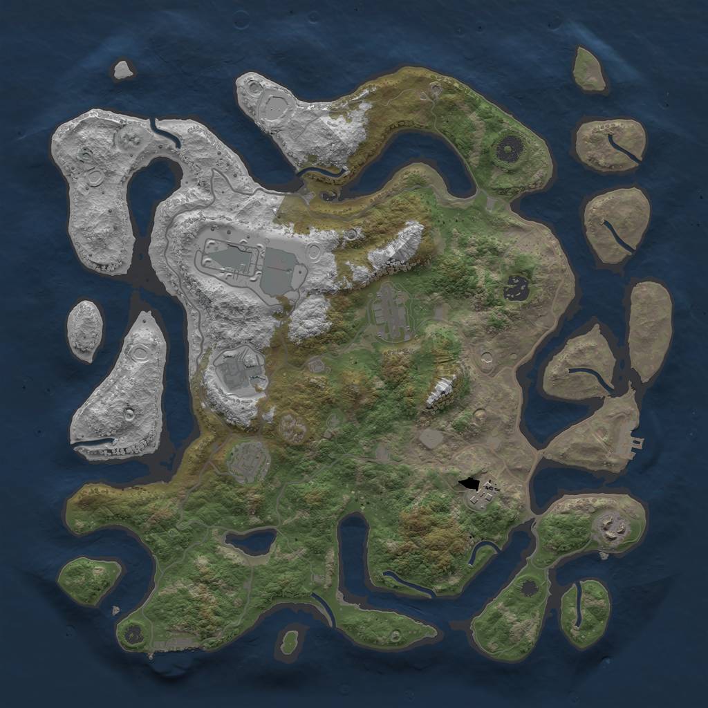 Rust Map: Procedural Map, Size: 4000, Seed: 982580, 15 Monuments