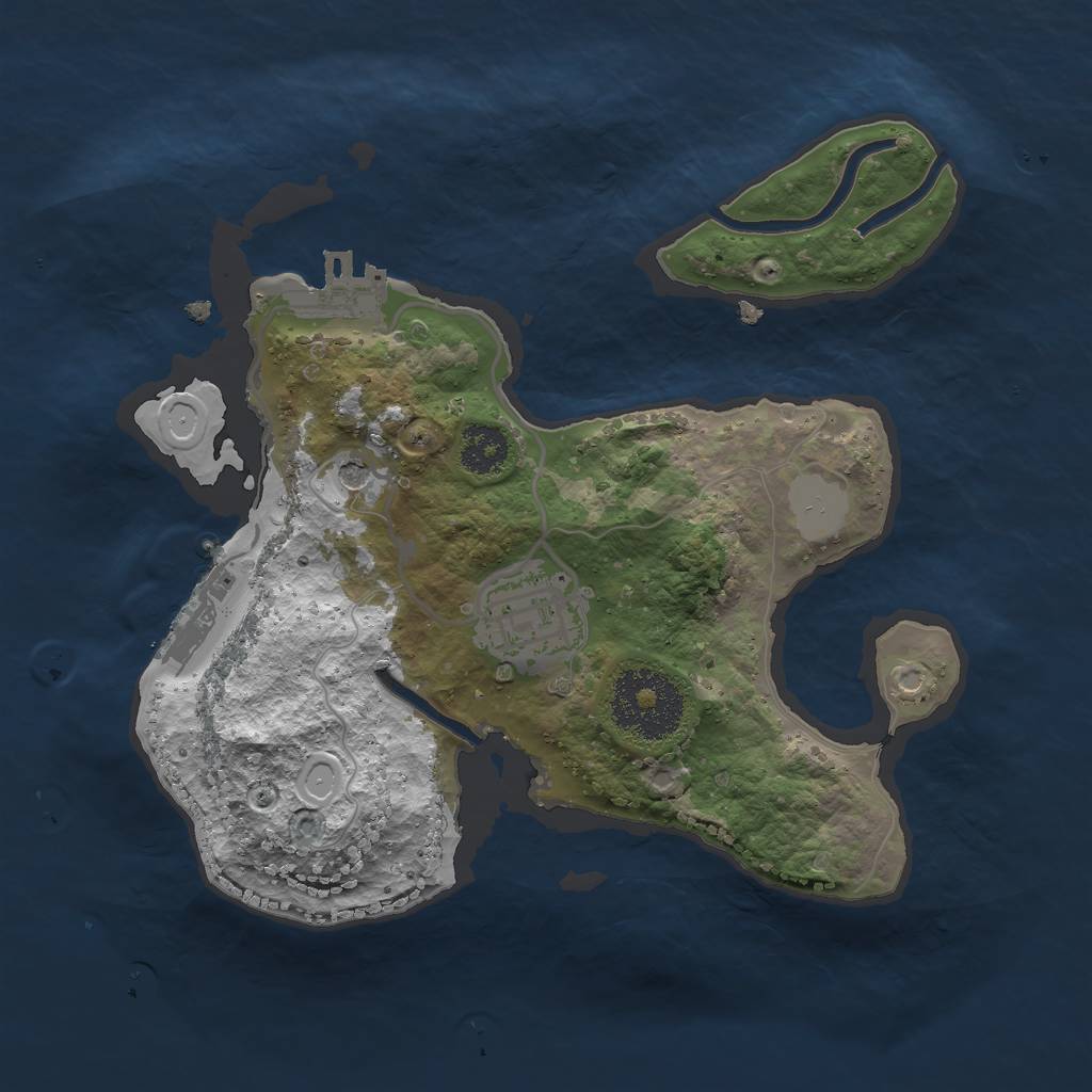 Rust Map: Procedural Map, Size: 2300, Seed: 431245, 9 Monuments