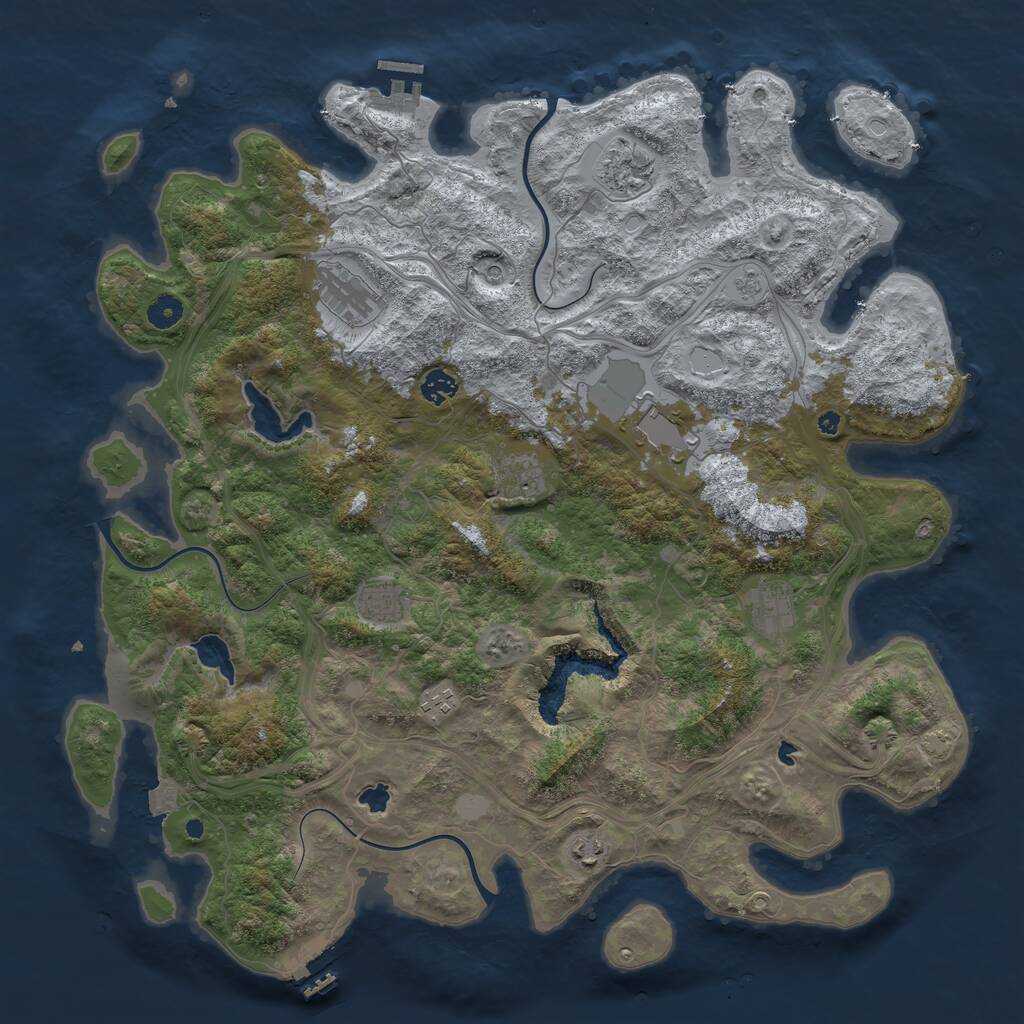 Rust Map: Procedural Map, Size: 4500, Seed: 202987518, 15 Monuments