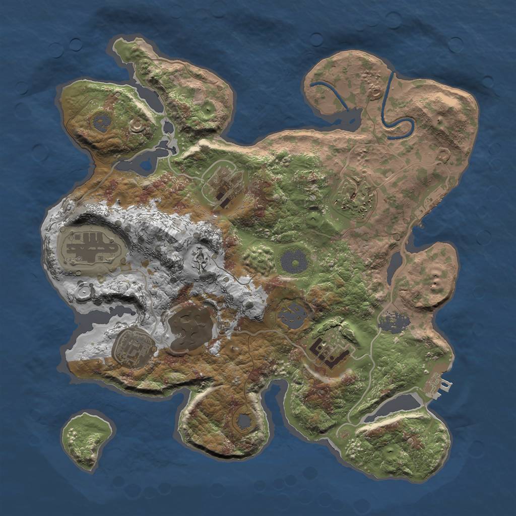 Rust Map: Procedural Map, Size: 3000, Seed: 567, 13 Monuments