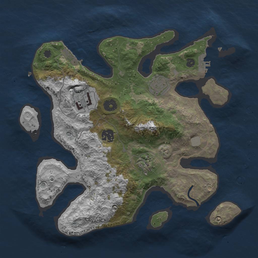 Rust Map: Procedural Map, Size: 3000, Seed: 862134268, 12 Monuments