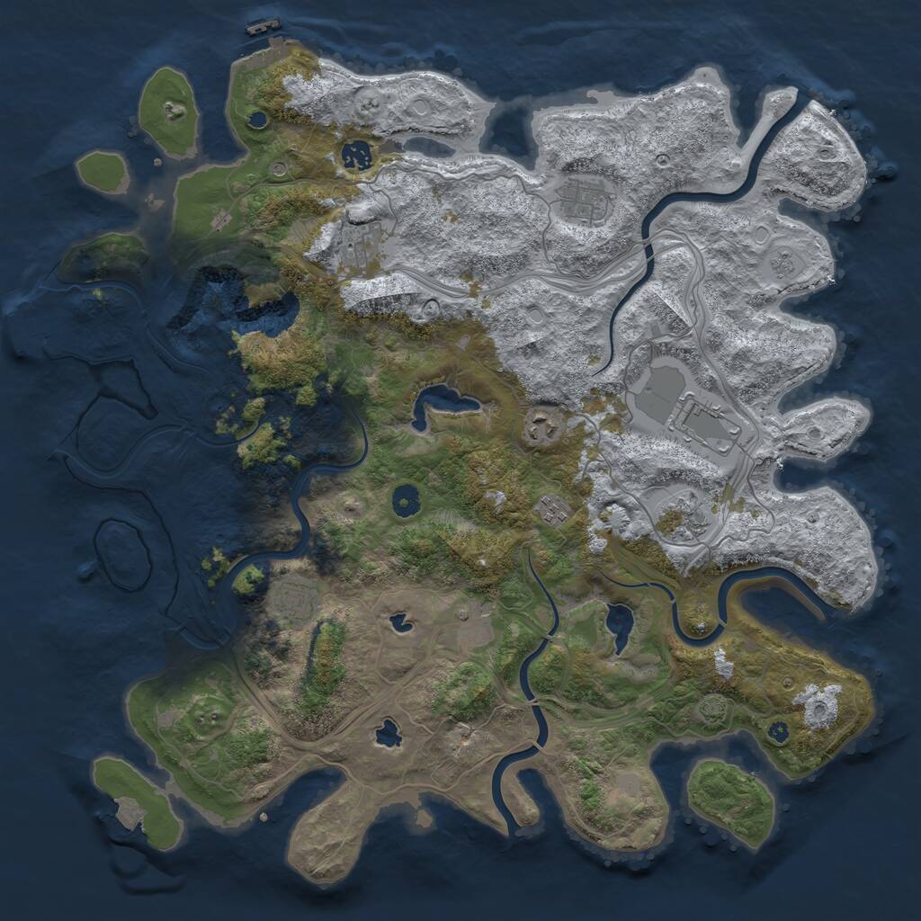 Rust Map: Procedural Map, Size: 4500, Seed: 978763654, 15 Monuments